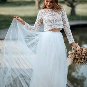 Ivory Wedding Skirt and Top - NEW